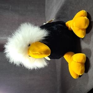 Vintage Ganz Bros. The Heritage Collection Zak Black White Bird Plush NWT 11"